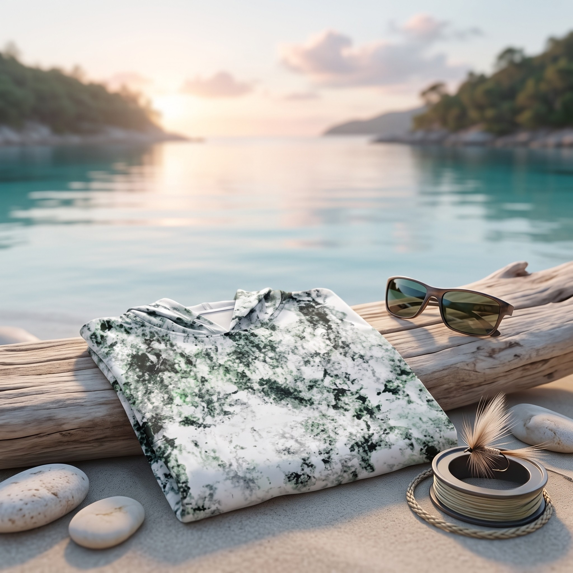 Marble Pattern Beach Hoodie