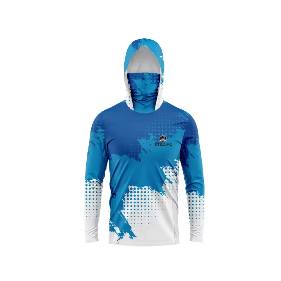 Blue Performance Fishing Hoodie