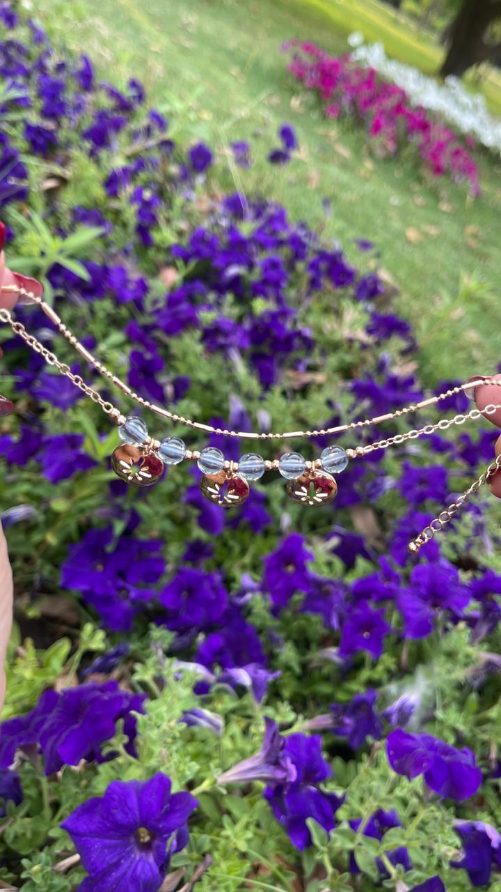 Blue Glass Beaded Bracelet