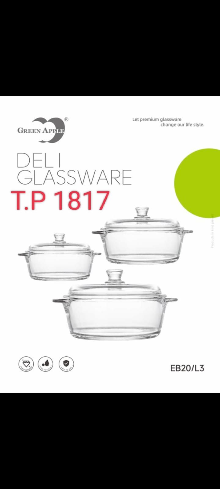 Deli Glassware 3Psc Set