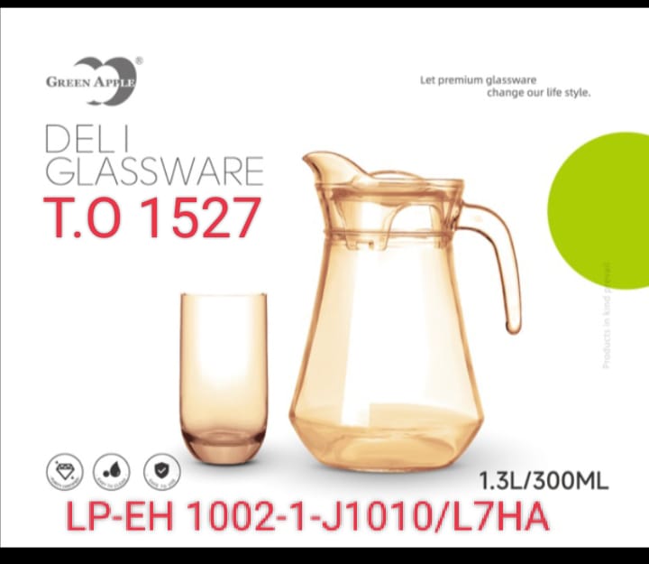 Deli Glassware Jug & Tumbler Set