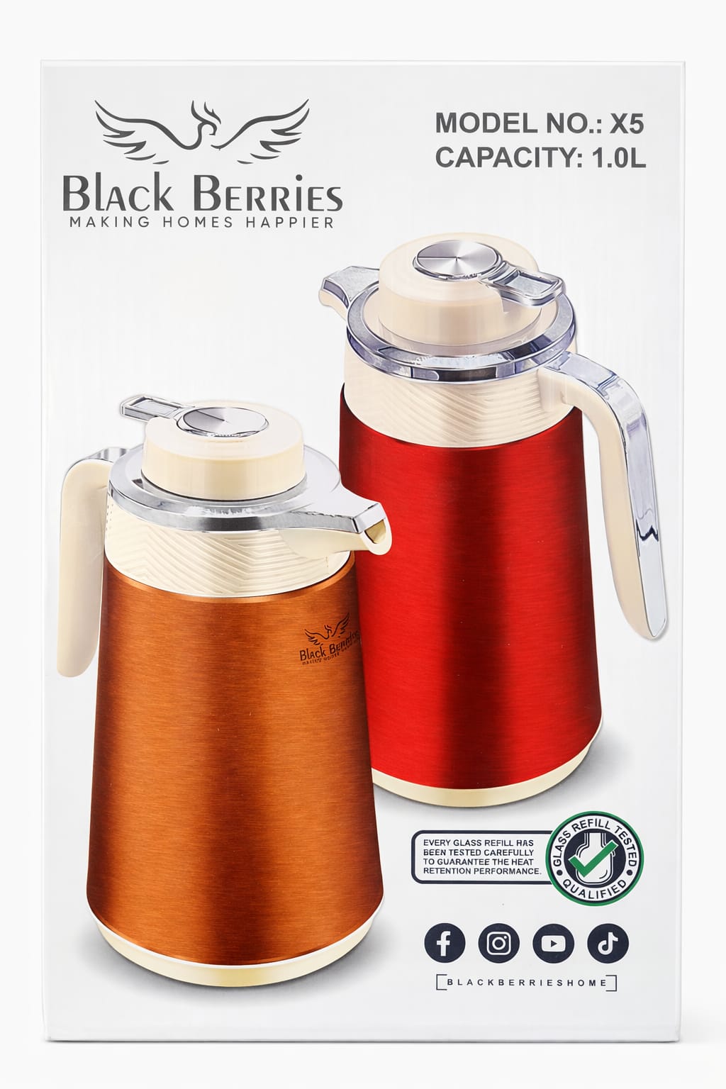 Black Berries 1Litter Thermos Flask X5