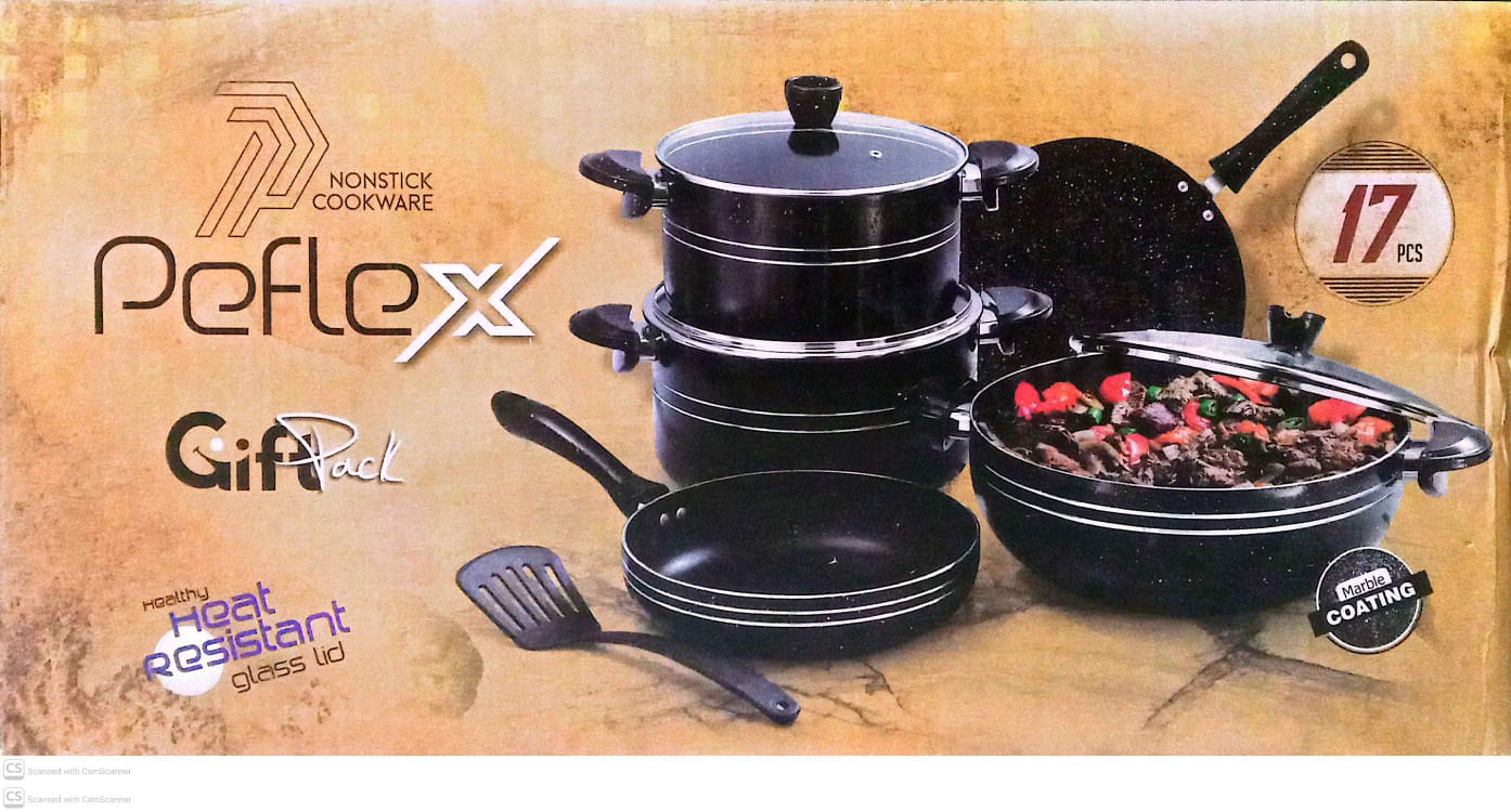Peflex Nonstick 17 Psc Cookware Set