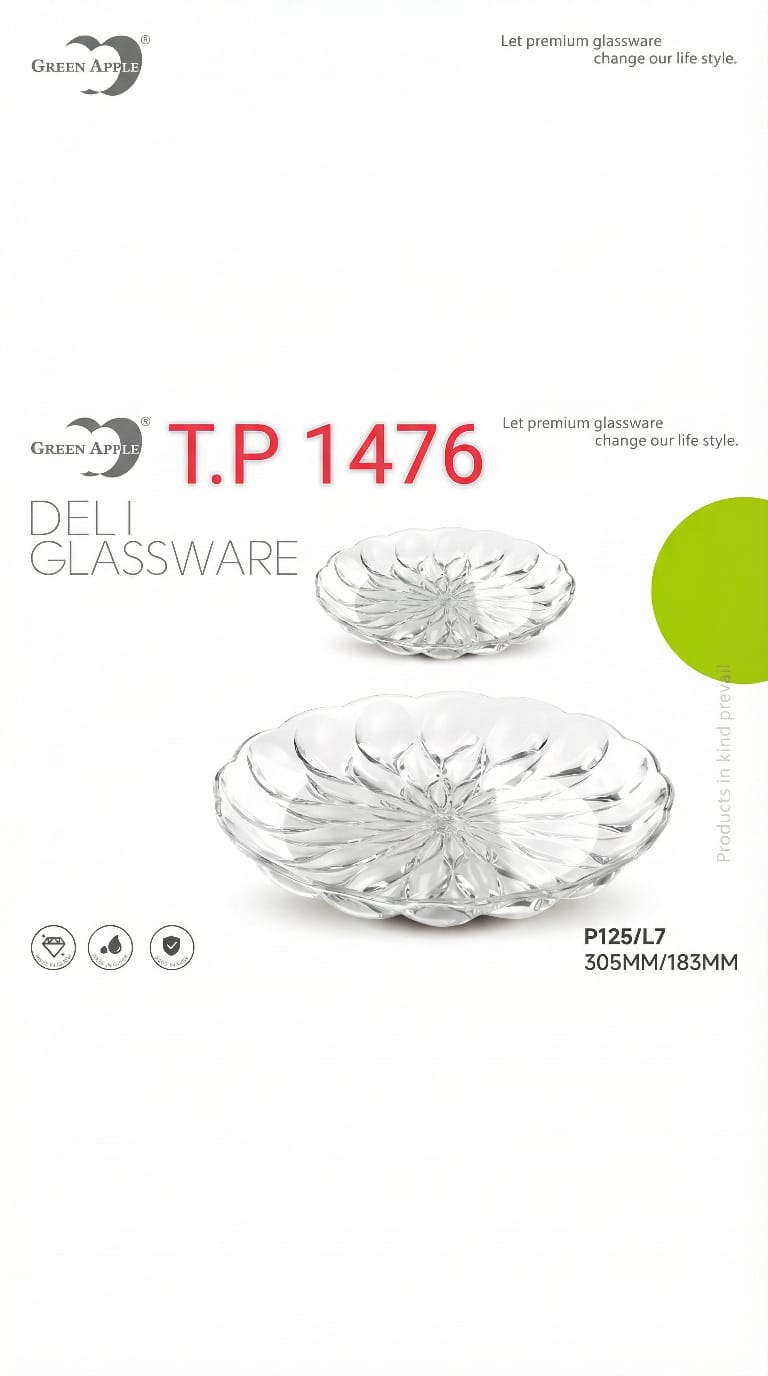 Deli Glassware Plate Set  7Pcs