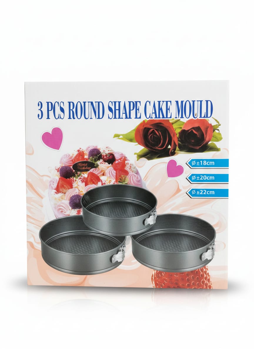 3 PCS Round Cake Mould Set