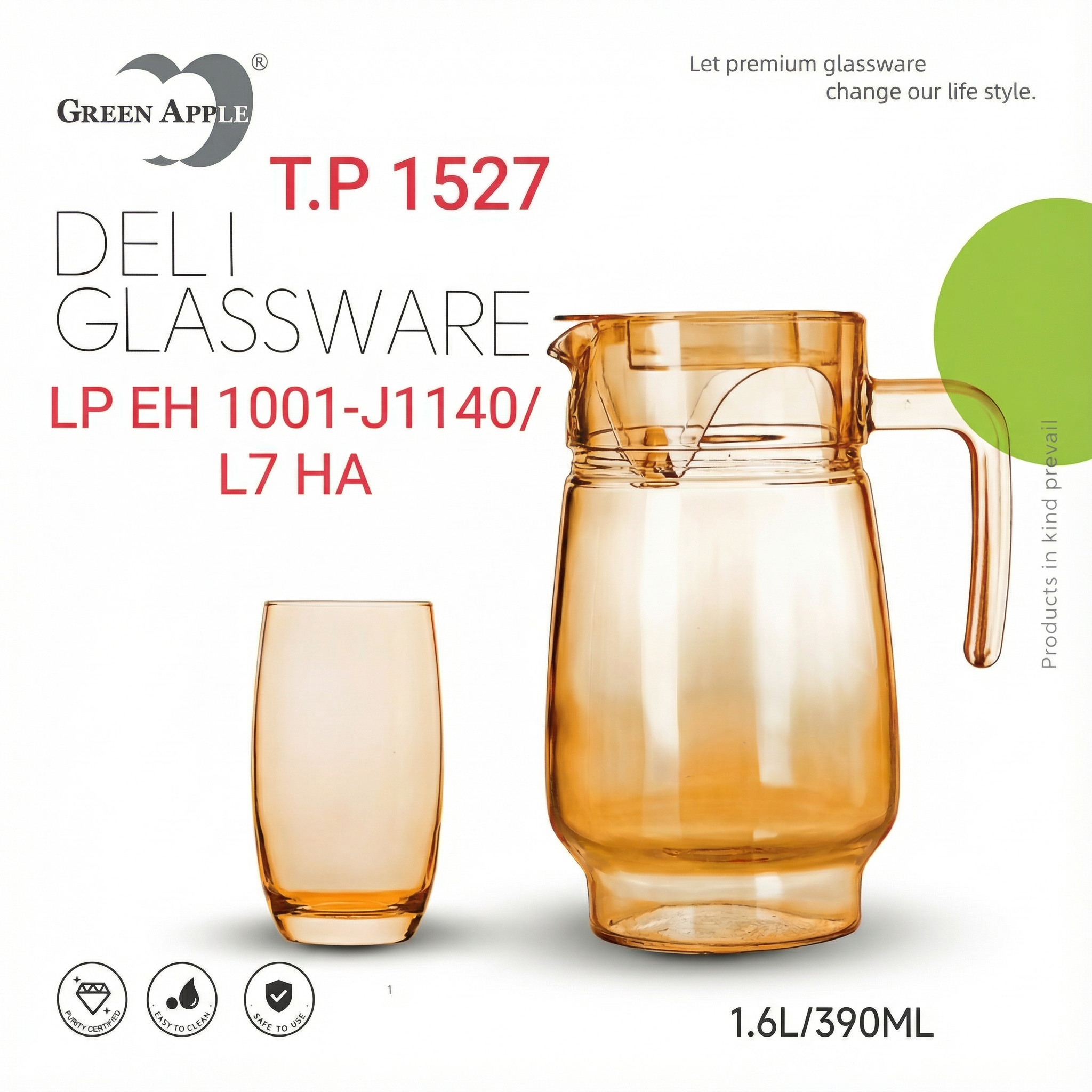 Deli Glassware Pitcher Set