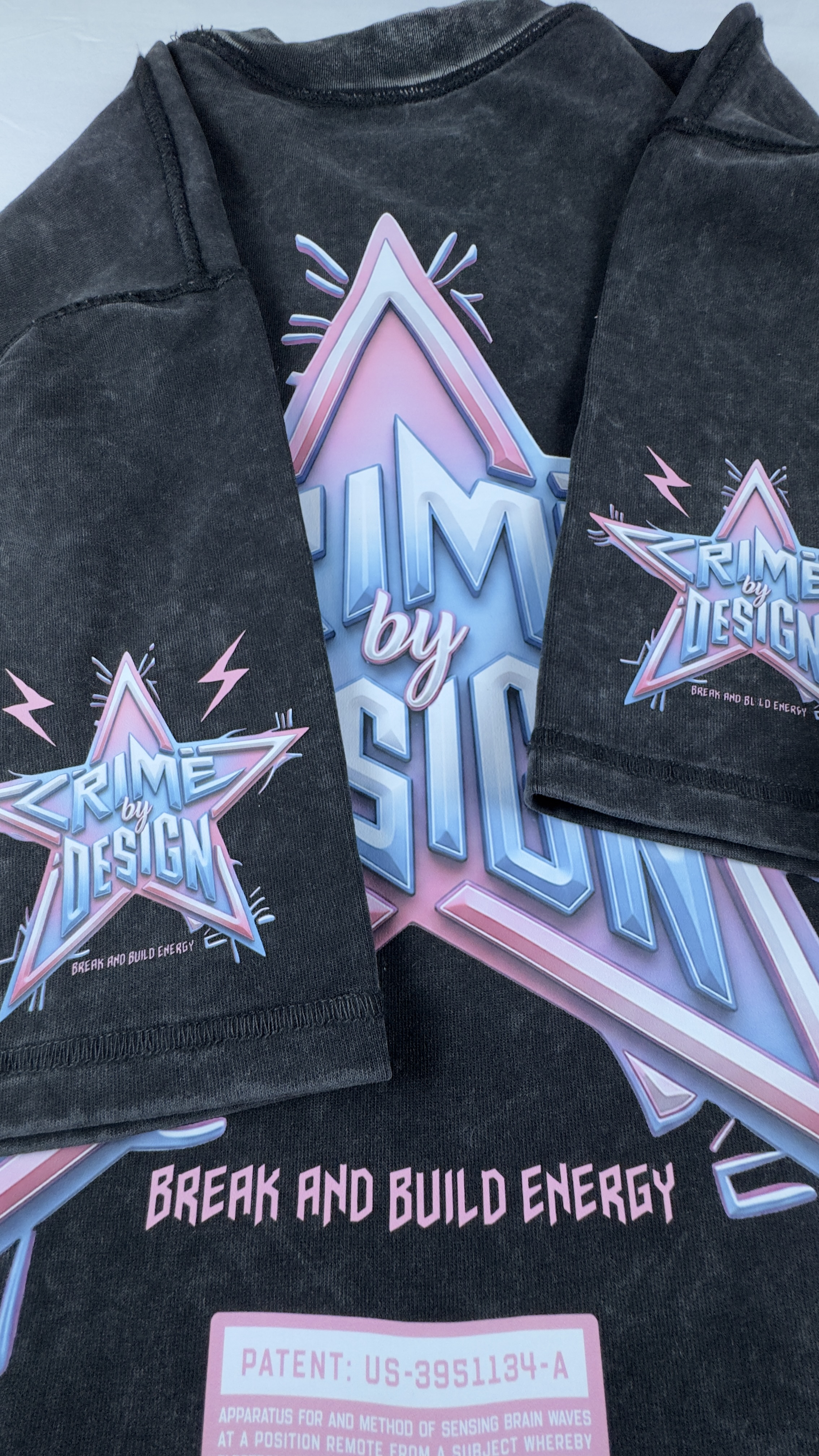 Black Acid Wash Luxury Heavyweight Crime By Design Crop 