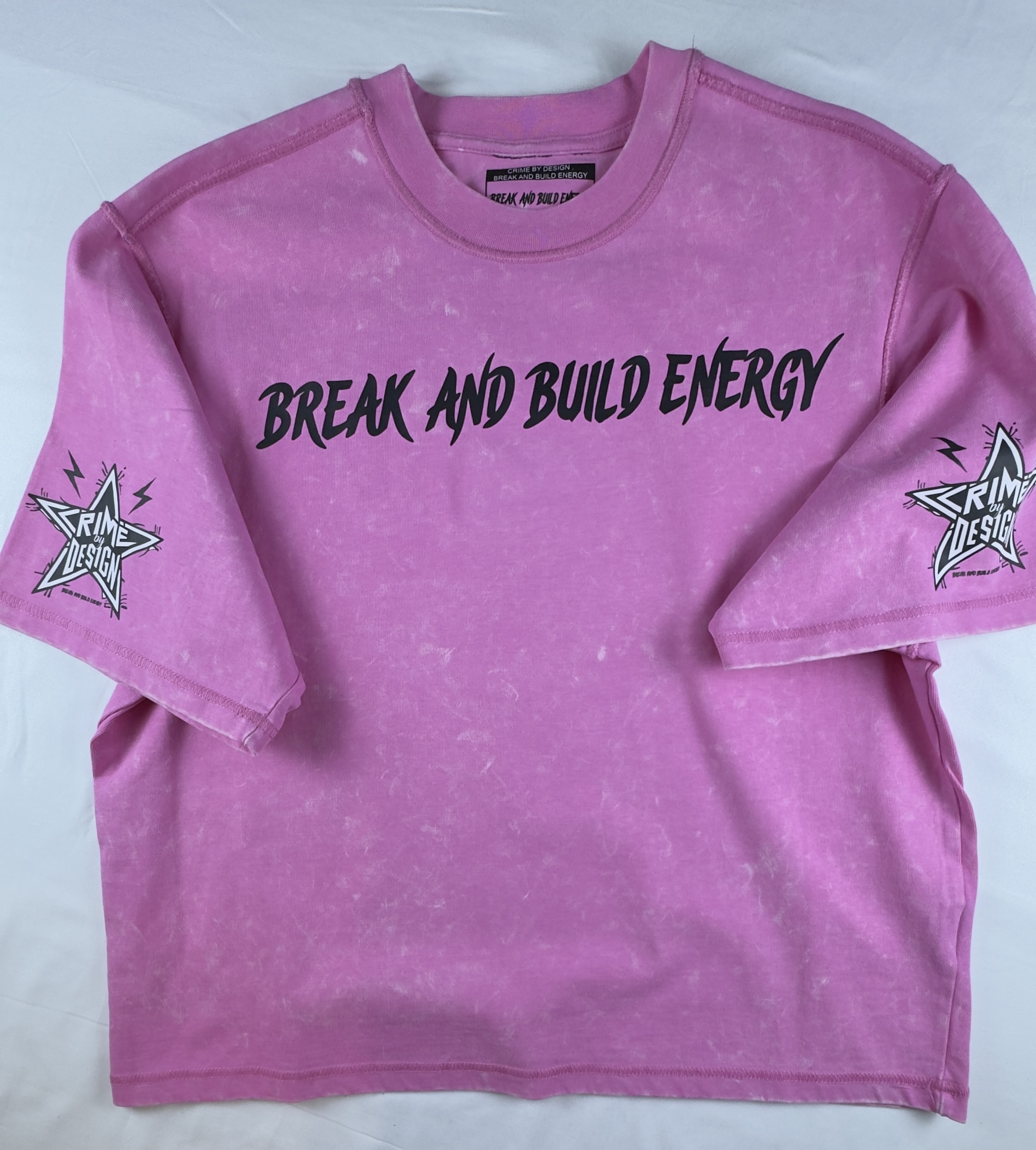 CRIME BY DESIGN PREMIUM HEAVYWEIGHT CROP SHIRT