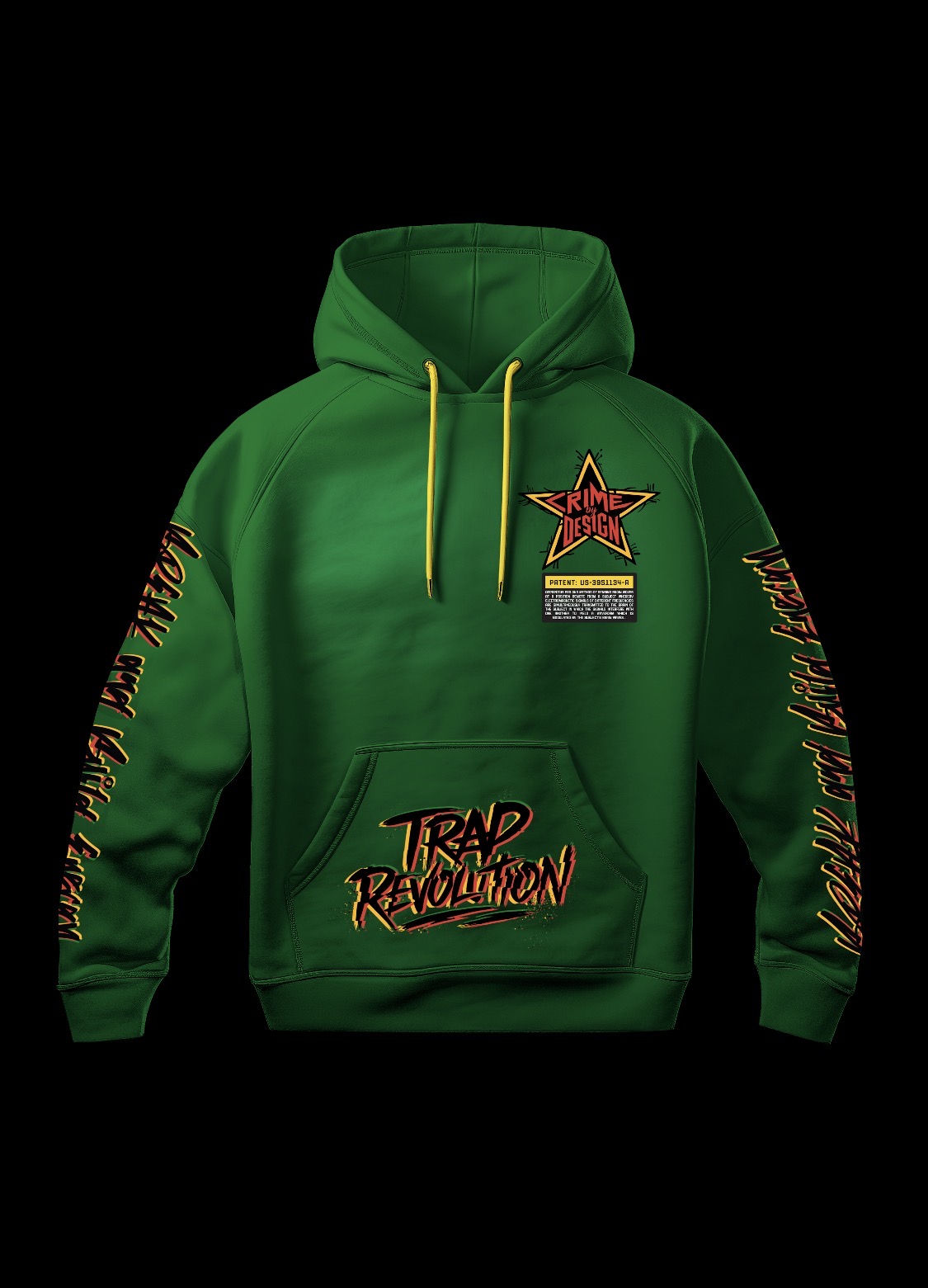 Crime by Design -Revolutionary Hoodie -Green