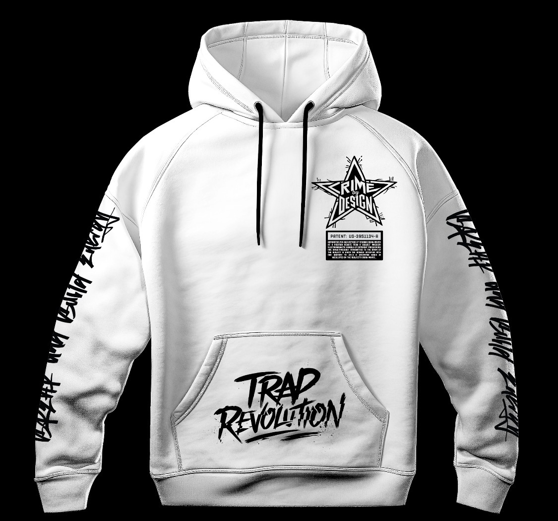 Crime by Design -Revolutionary Hoodie- White