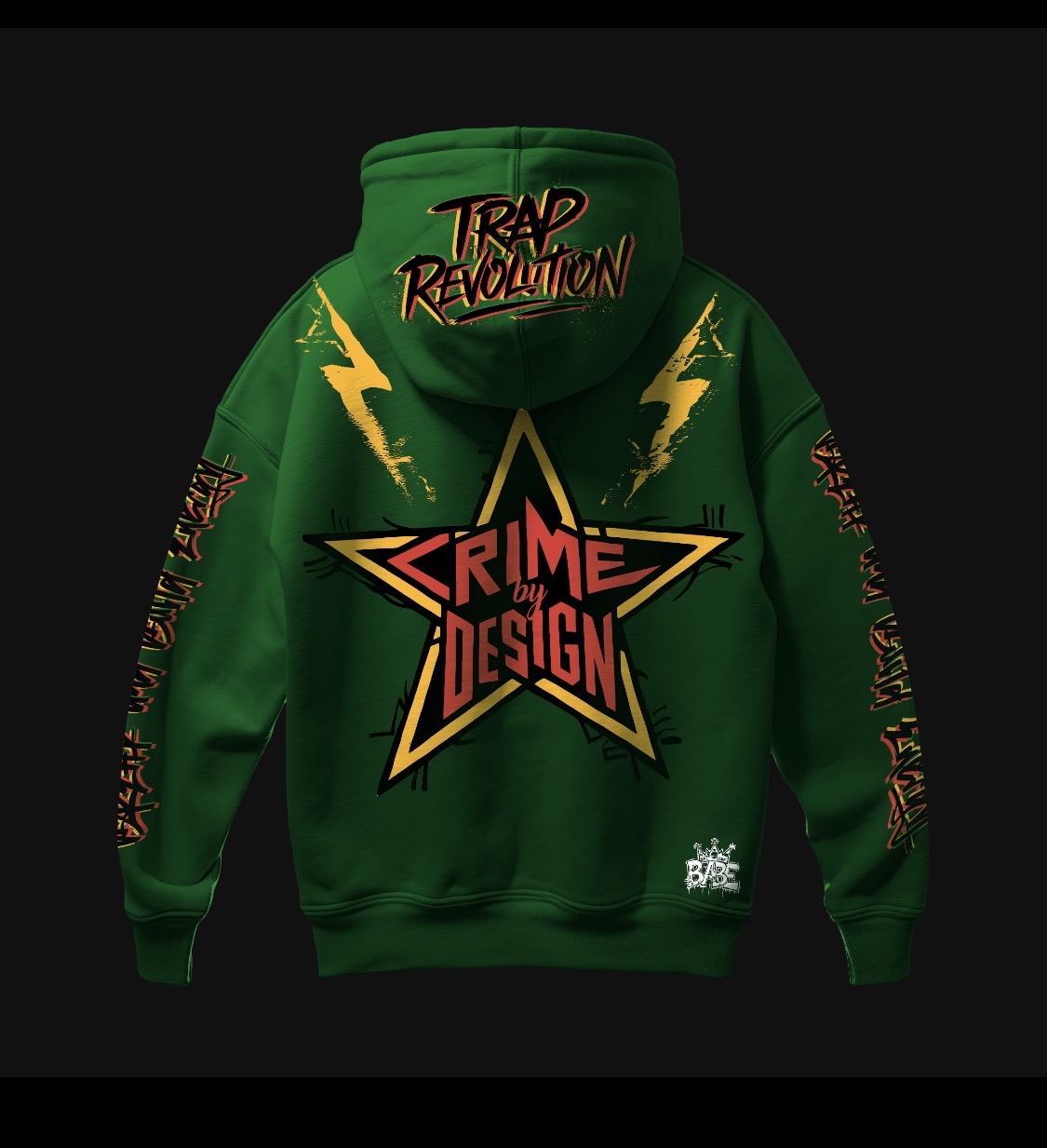 Crime by Design -Revolutionary Hoodie -Green
