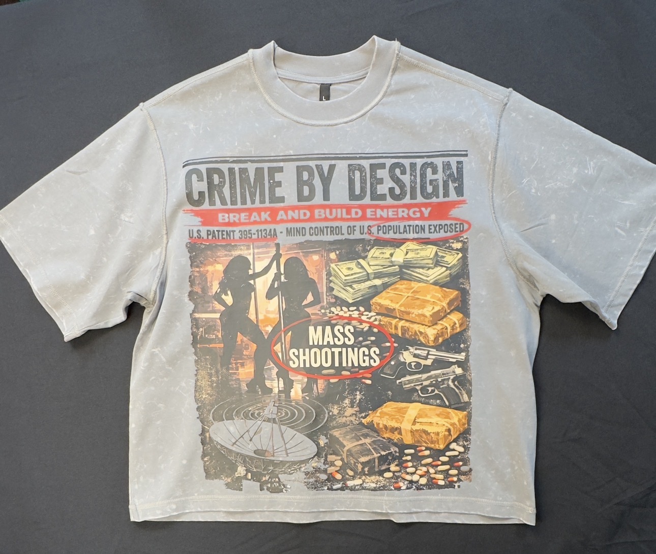 CRIME BY DSEIGN - BREAK AND BUILD ENERGY ULTRA HEAVY GRAPHIC SHIRT