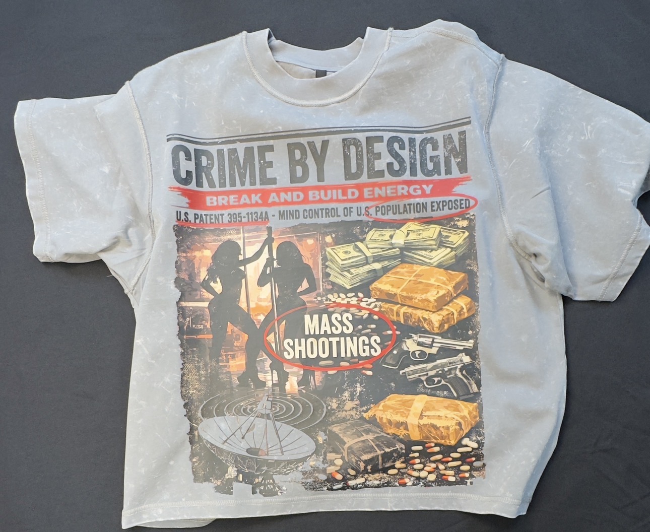 CRIME BY DSEIGN - BREAK AND BUILD ENERGY ULTRA HEAVY GRAPHIC SHIRT