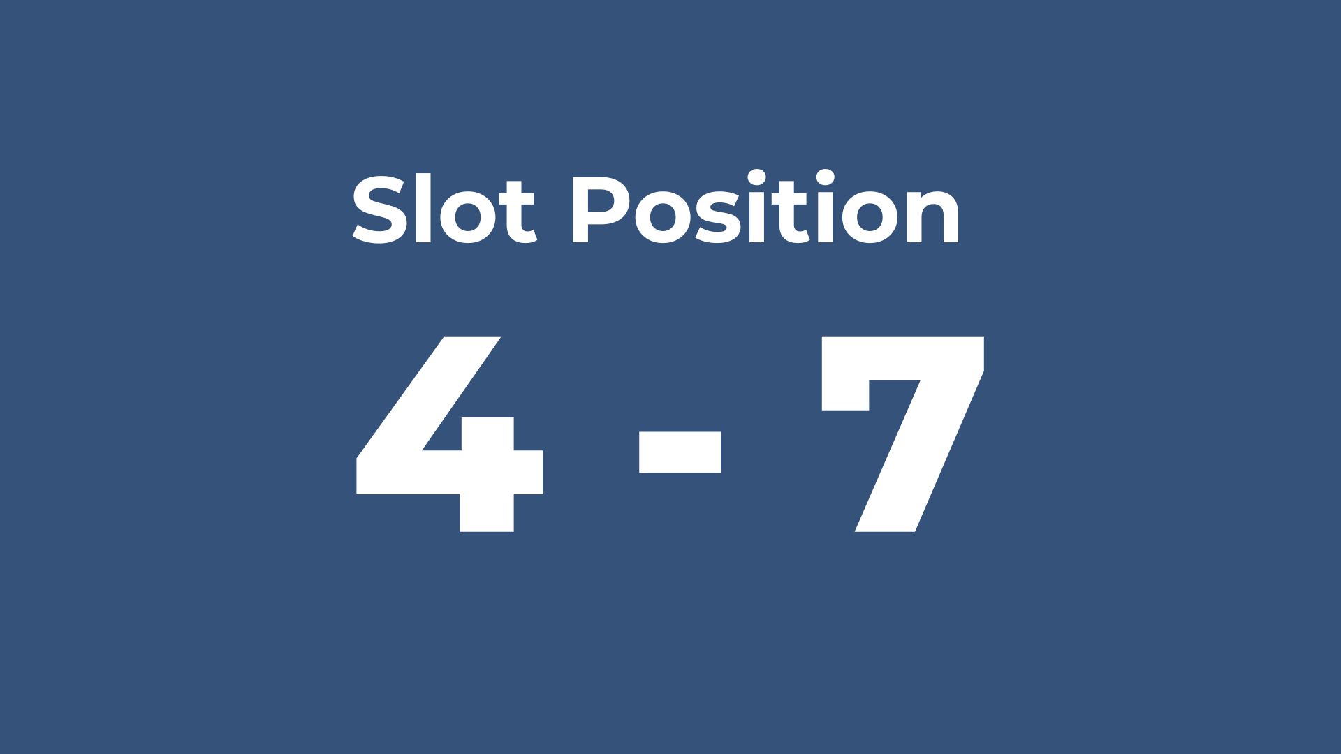 Additonal Product Categories - Slots 4th – 7th 