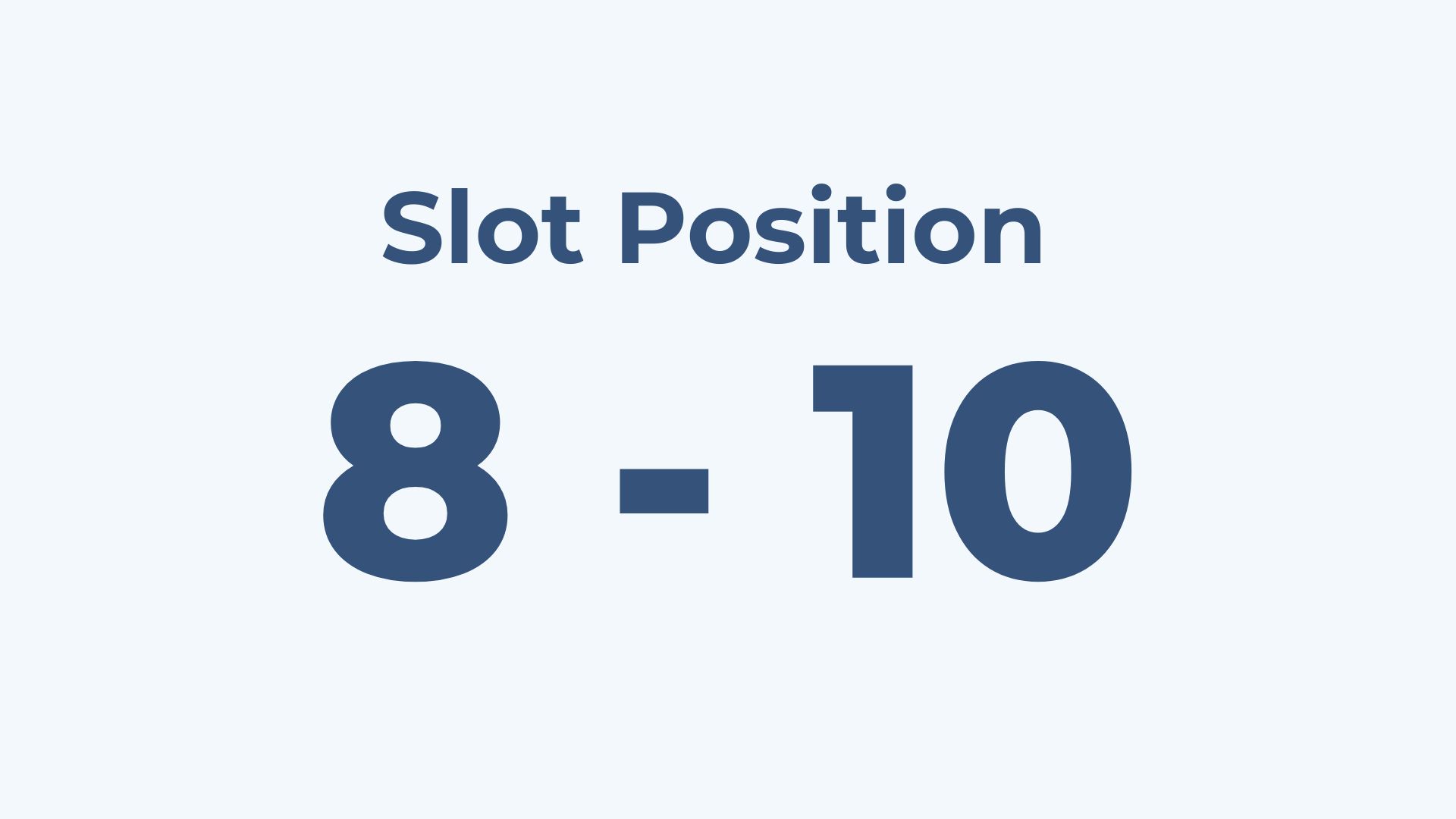 Niche Product Categories - Slots 8th – 10th 