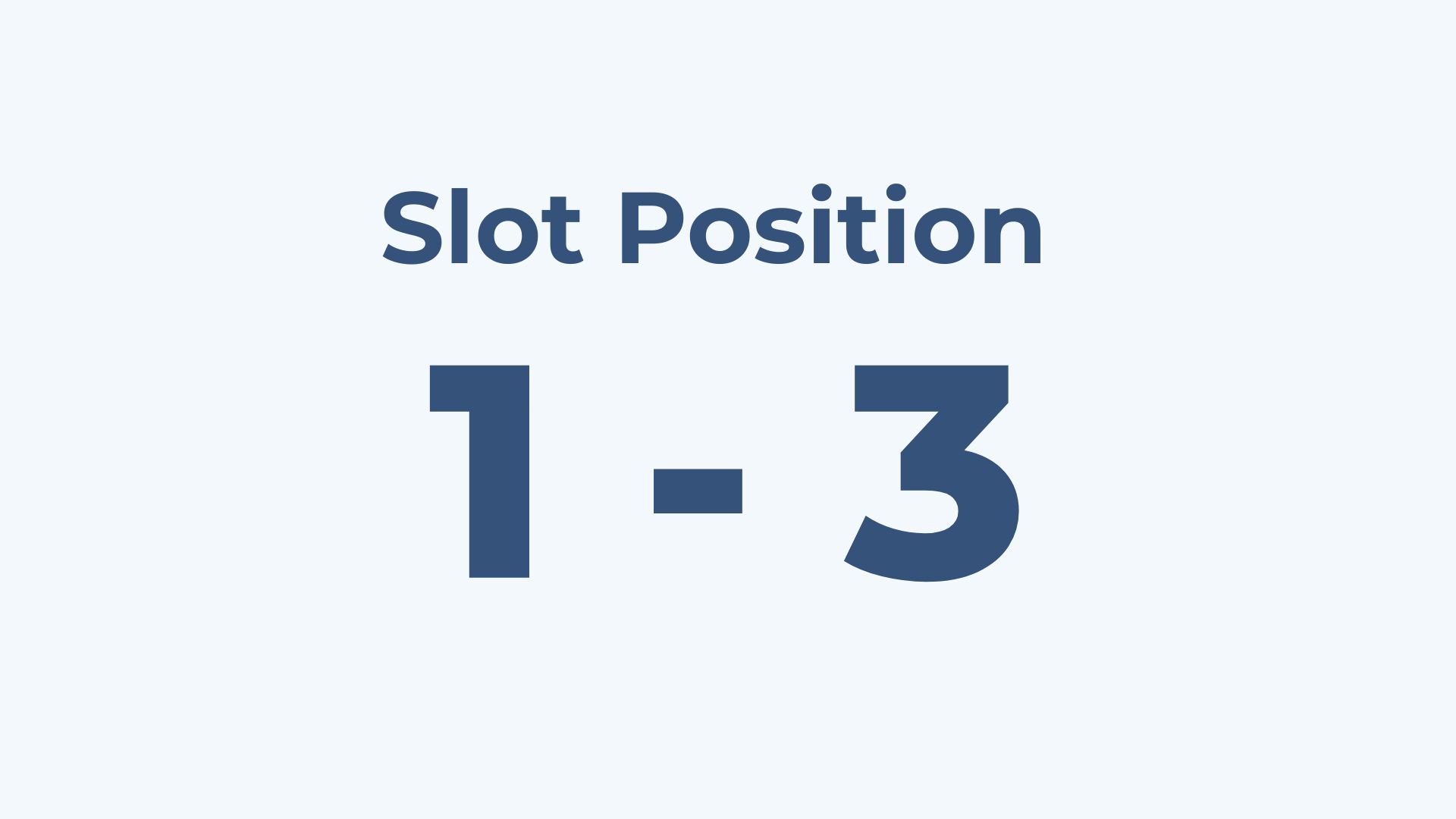 Niche Product Categories - Slots 1st – 3rd 