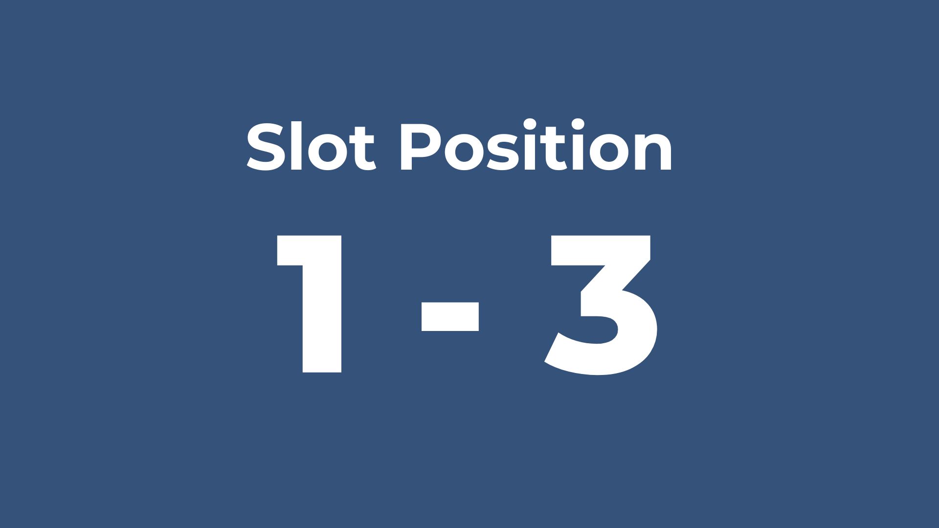 Top 10 Product Categories - Slots 1st – 3rd 