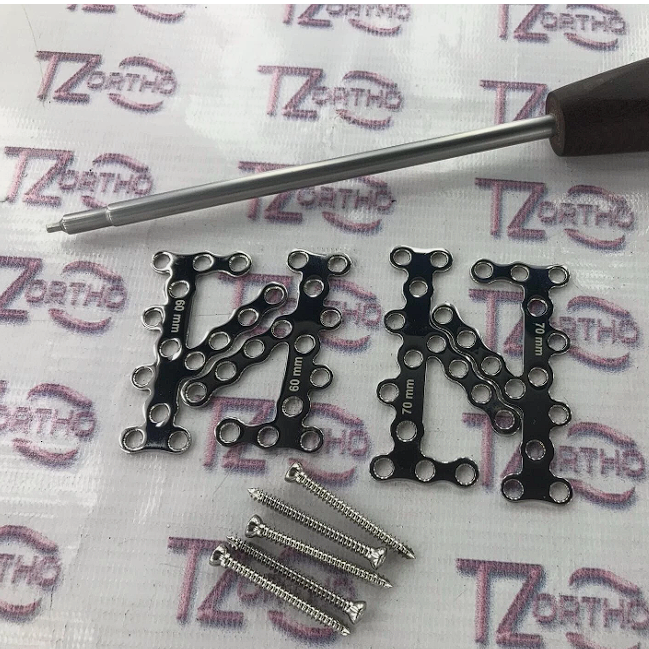 Calcaneal Bone Fixation Plate 60mm & 70mm Orthopaedic veterinary.(4Pcs)