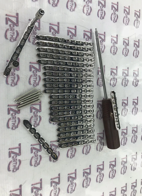 Veterinary 3.5mm LCP Small Fragment Plate 25pcs & 3.5mm LCP Screw 100pcs