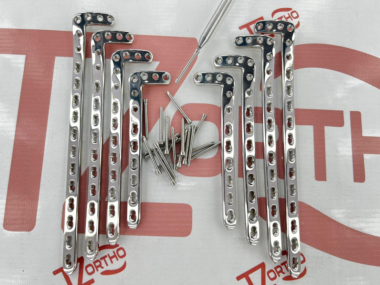 Veterinary LCP Anterolateral Distal Tibia Plates 8 Pcs (L4/R4)