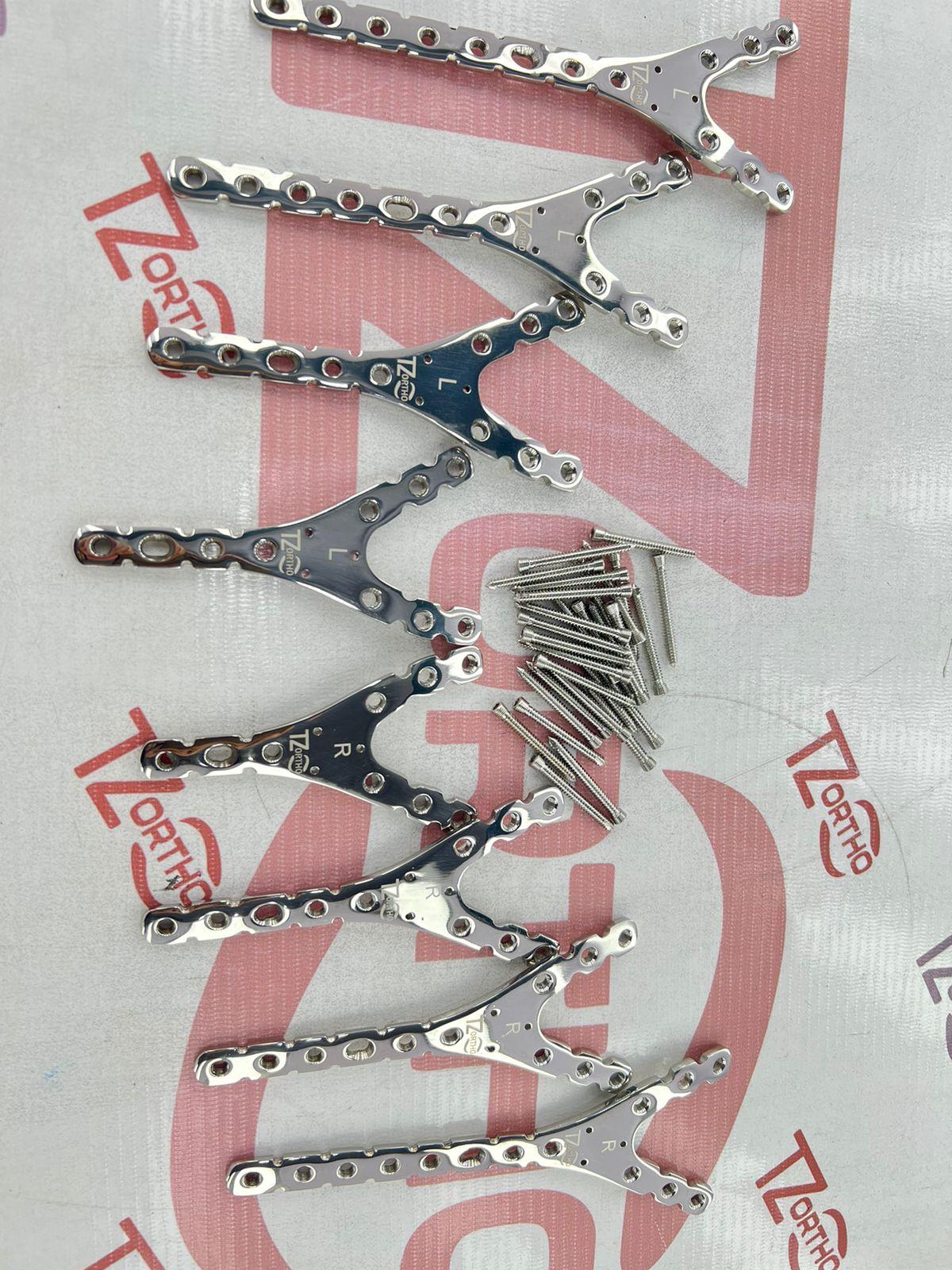 Y-locking Humerus plate stainless steel 316L With 3.5mm Locking Screws 50 Pcs