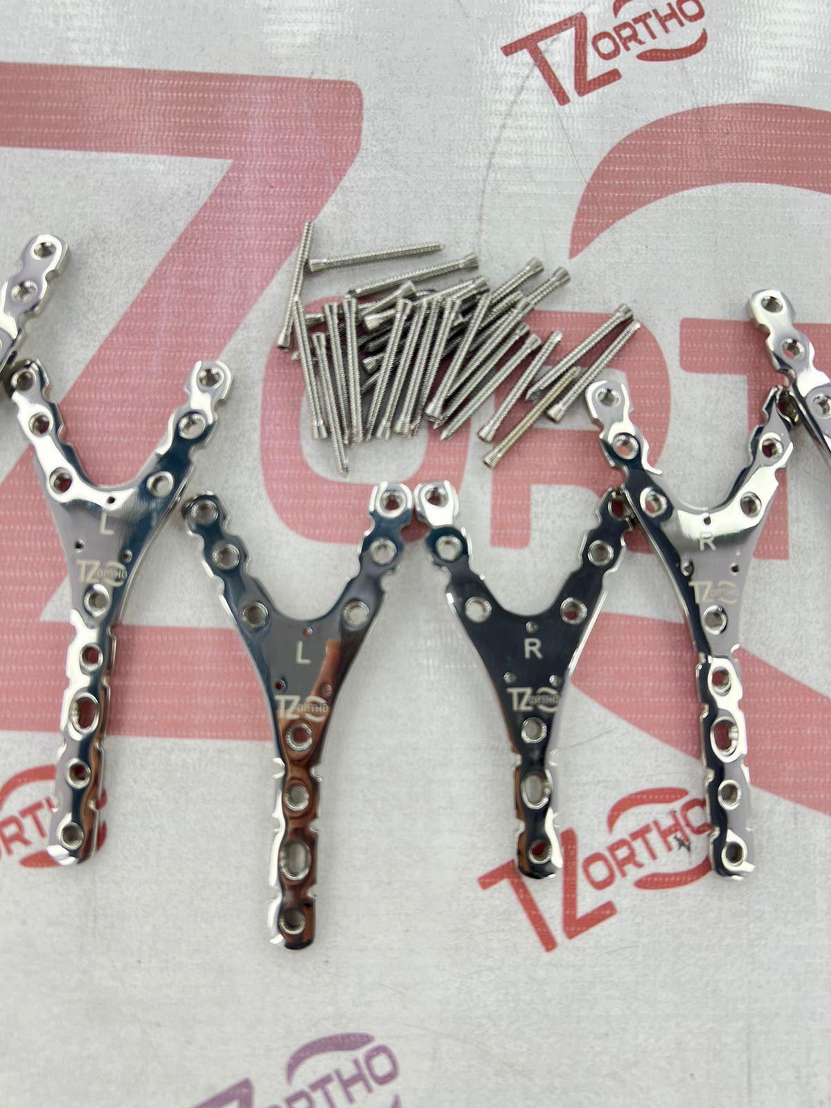 Y-locking Humerus plate stainless steel 316L With 3.5mm Locking Screws 50 Pcs