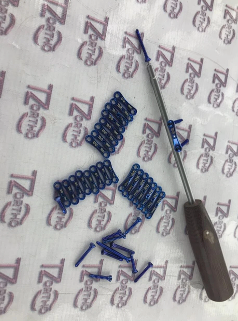 Epiphysiodesis Plate (Pack of 9 Plates with Cortical Titanium Screws 20 pcs )