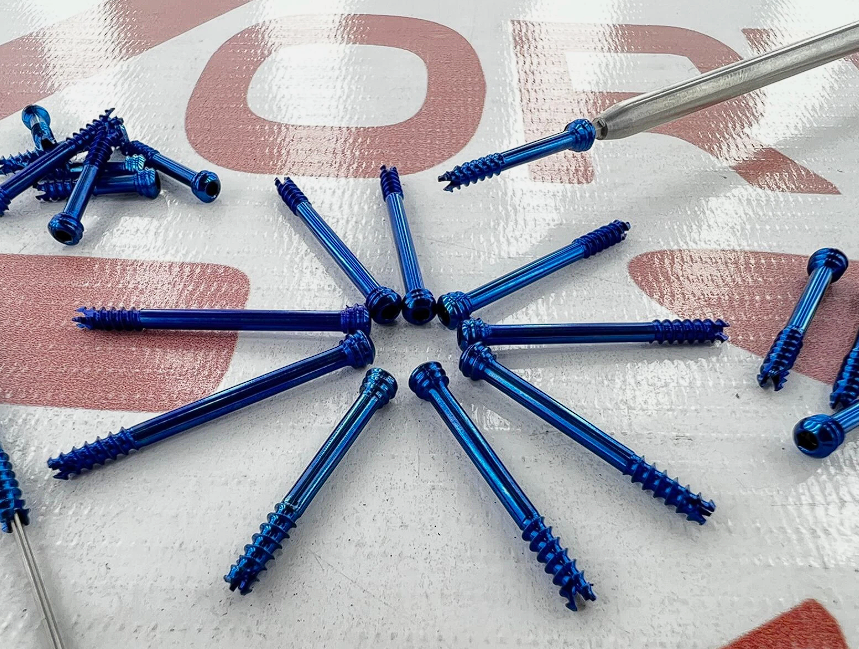 3mm HerBert Screws, 18 to 36mm, Titanium screws with screwdriver