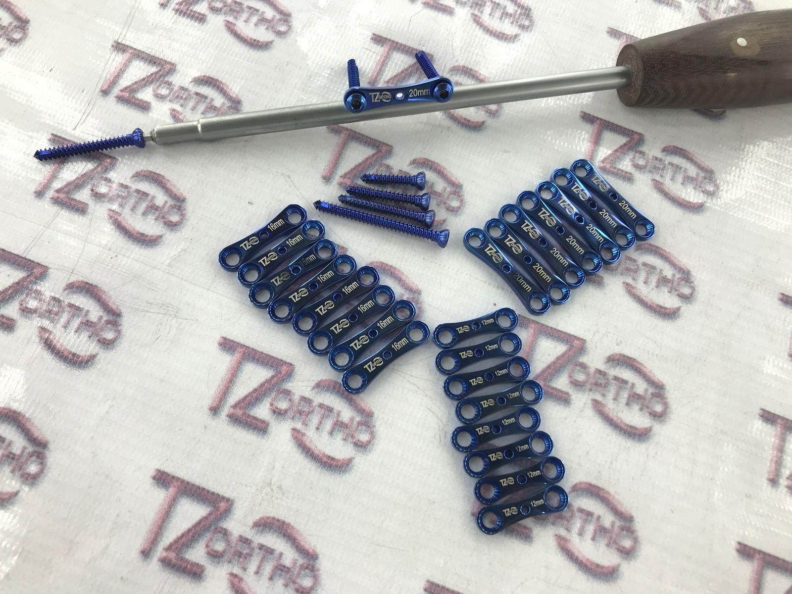 Epiphysiodesis Plate (Pack of 9 Plates with Cortical Titanium Screws 20 pcs )