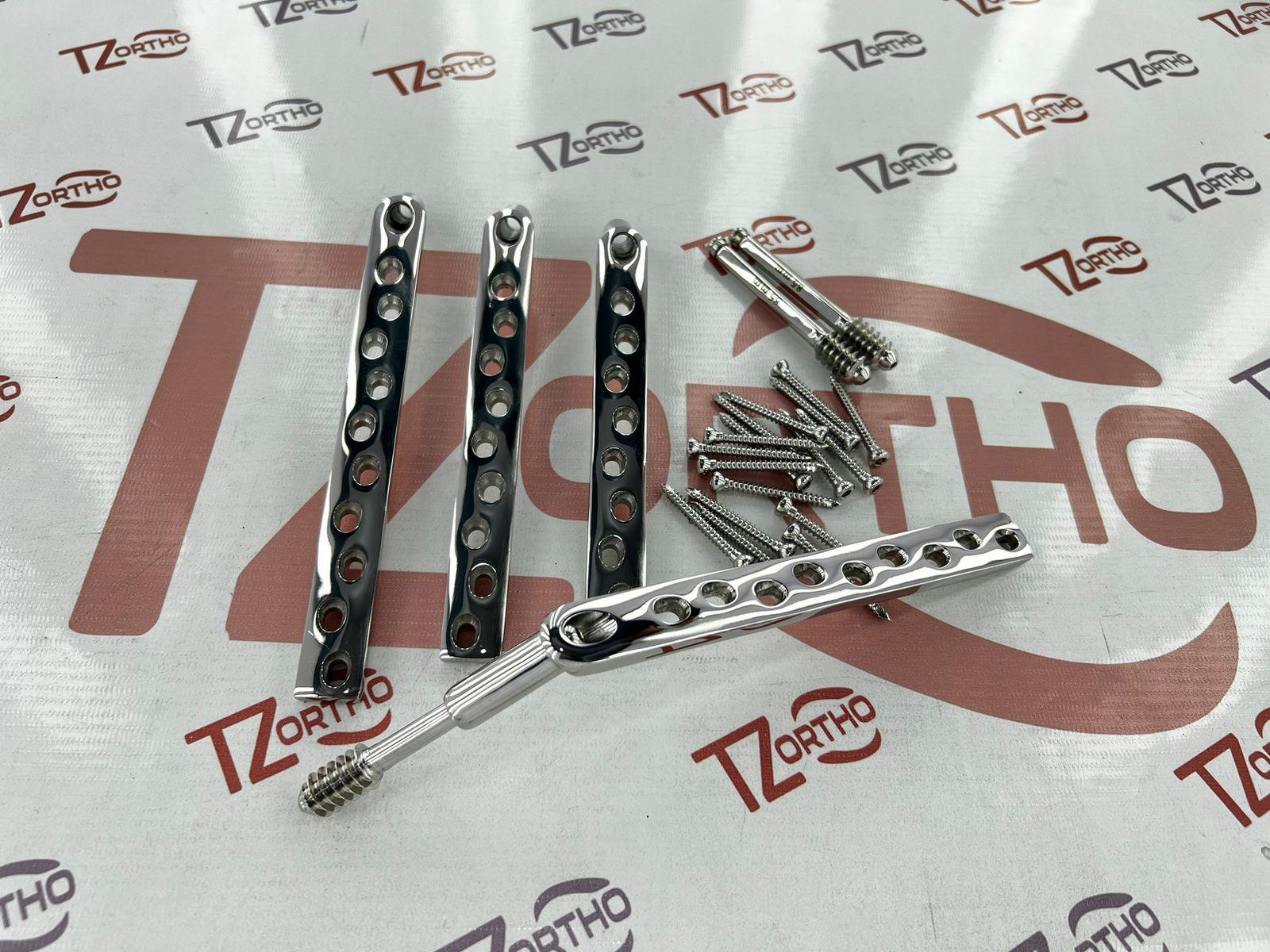 DHS Plate 135 Degree Stainless Steel 316L 2 To 8 Holes Each 7 Pcs+50 Pcs Screws.