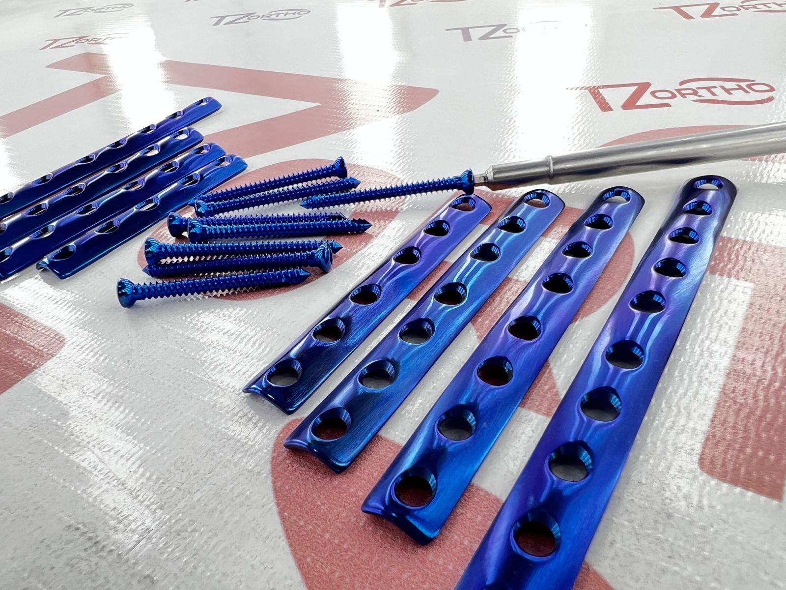 One Third Tubular Plate 3.5mm 7 Pcs With Cortical Screws Titanium 5 Grade 50 Pcs