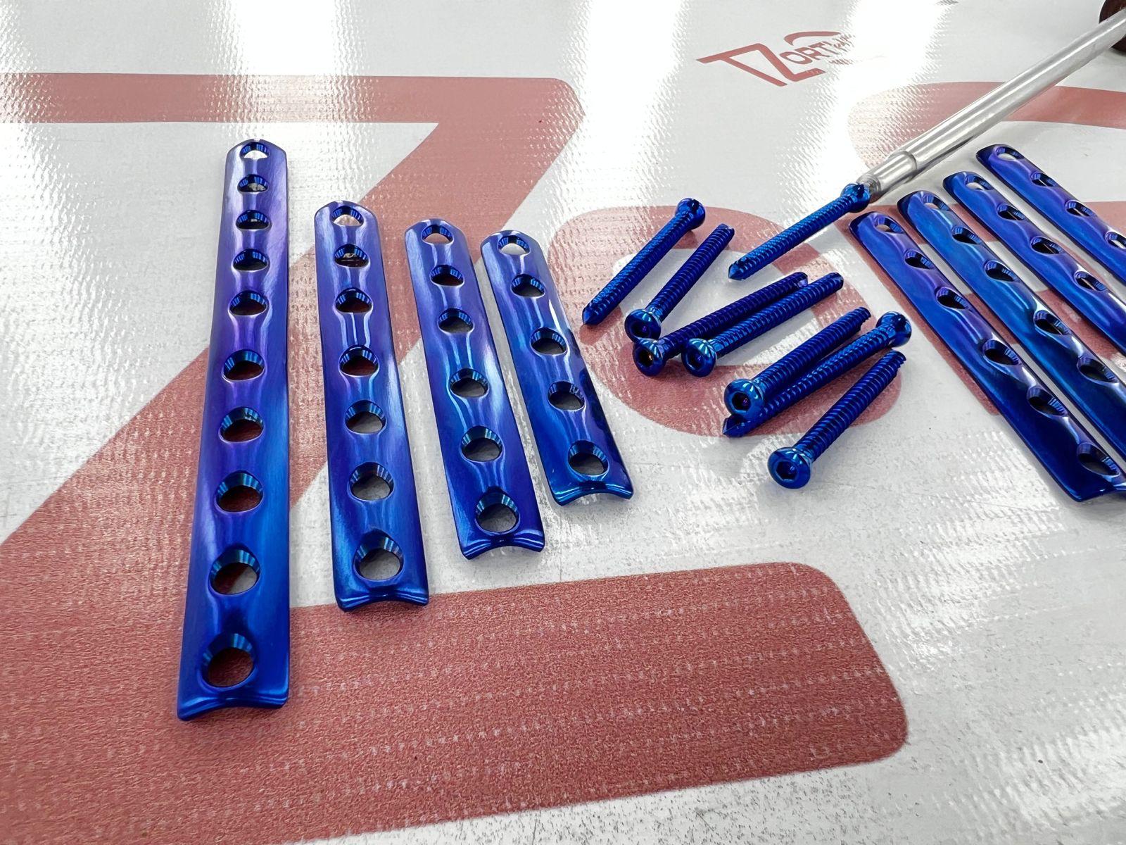 One Third Tubular Plate 3.5mm 7 Pcs With Cortical Screws Titanium 5 Grade 50 Pcs