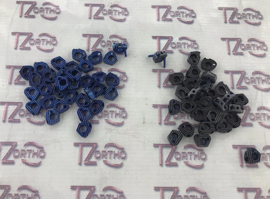 Cervical Cage Spine 5mm Titanium 5 Pcs With 20 Screws (14mm & 16mm)