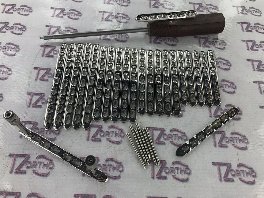 Veterinary 3.5mm LCP Small Fragment Plate 25pcs & 3.5mm LCP Screw 100pcs