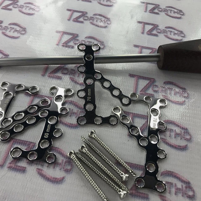 Calcaneal Bone Fixation Plate 60mm & 70mm Orthopaedic veterinary.(4Pcs)