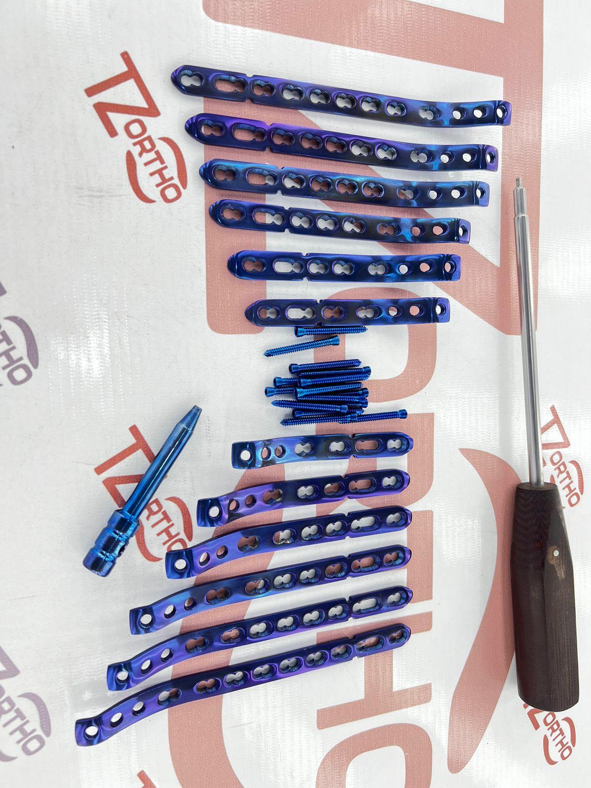  Distal Humerus Locking Plates 6 pcs With 50 Locking Screws Titanium