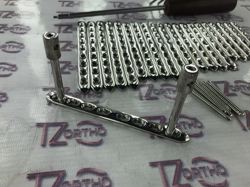 Veterinary 3.5mm LCP Small Fragment Plate 25pcs & 3.5mm LCP Screw 100pcs