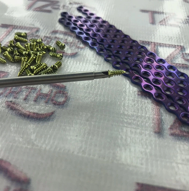 Maxillofacial 2.0mm Plates 20 Hole 10Pcs With Screws & Screwdriver 91 Pcs