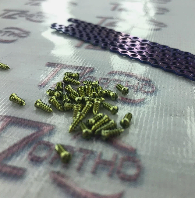 Maxillofacial 2.0mm Plates 20 Hole 10Pcs With Screws & Screwdriver 91 Pcs