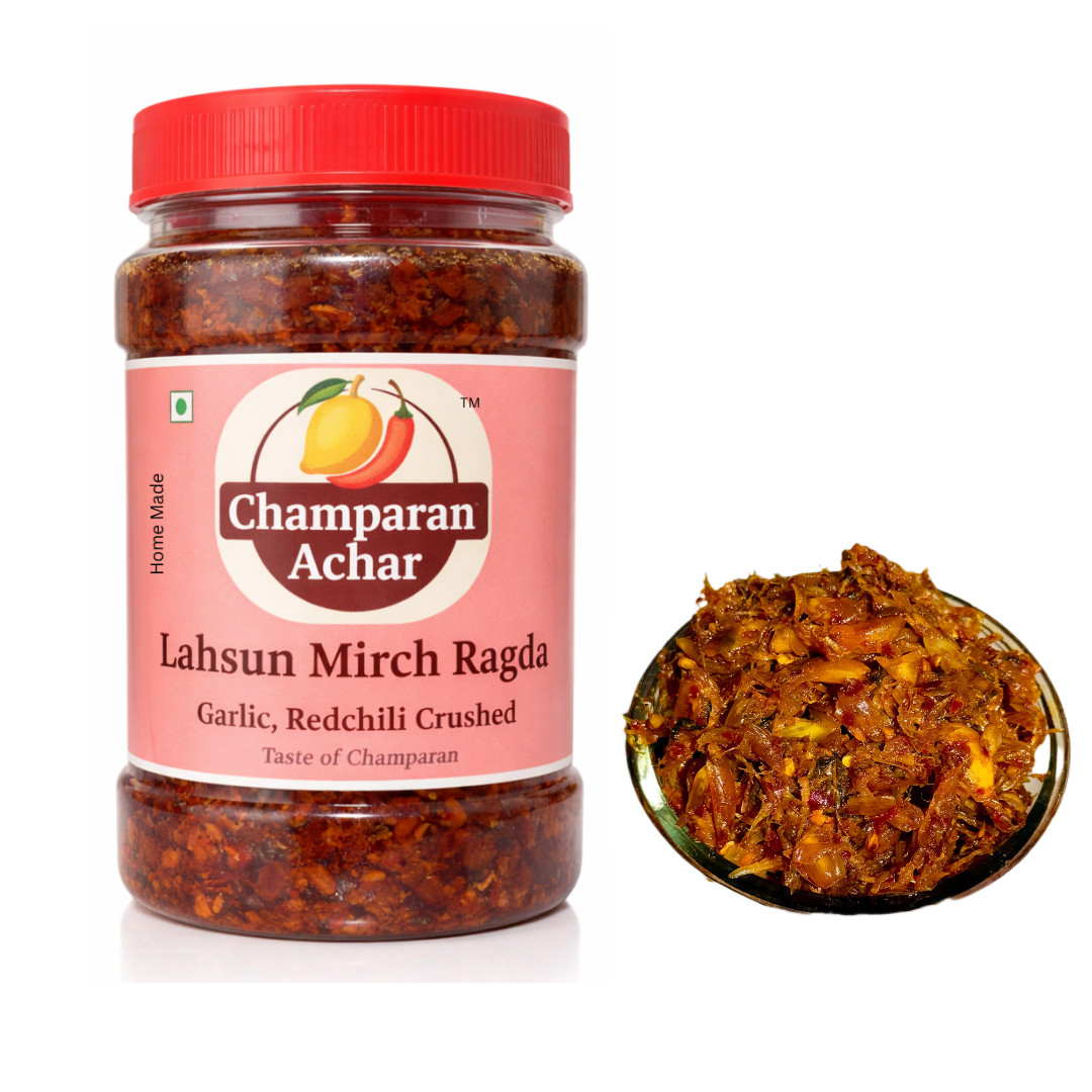 Lahsun Mirch Ragda (Garlic Red chilli crussed )