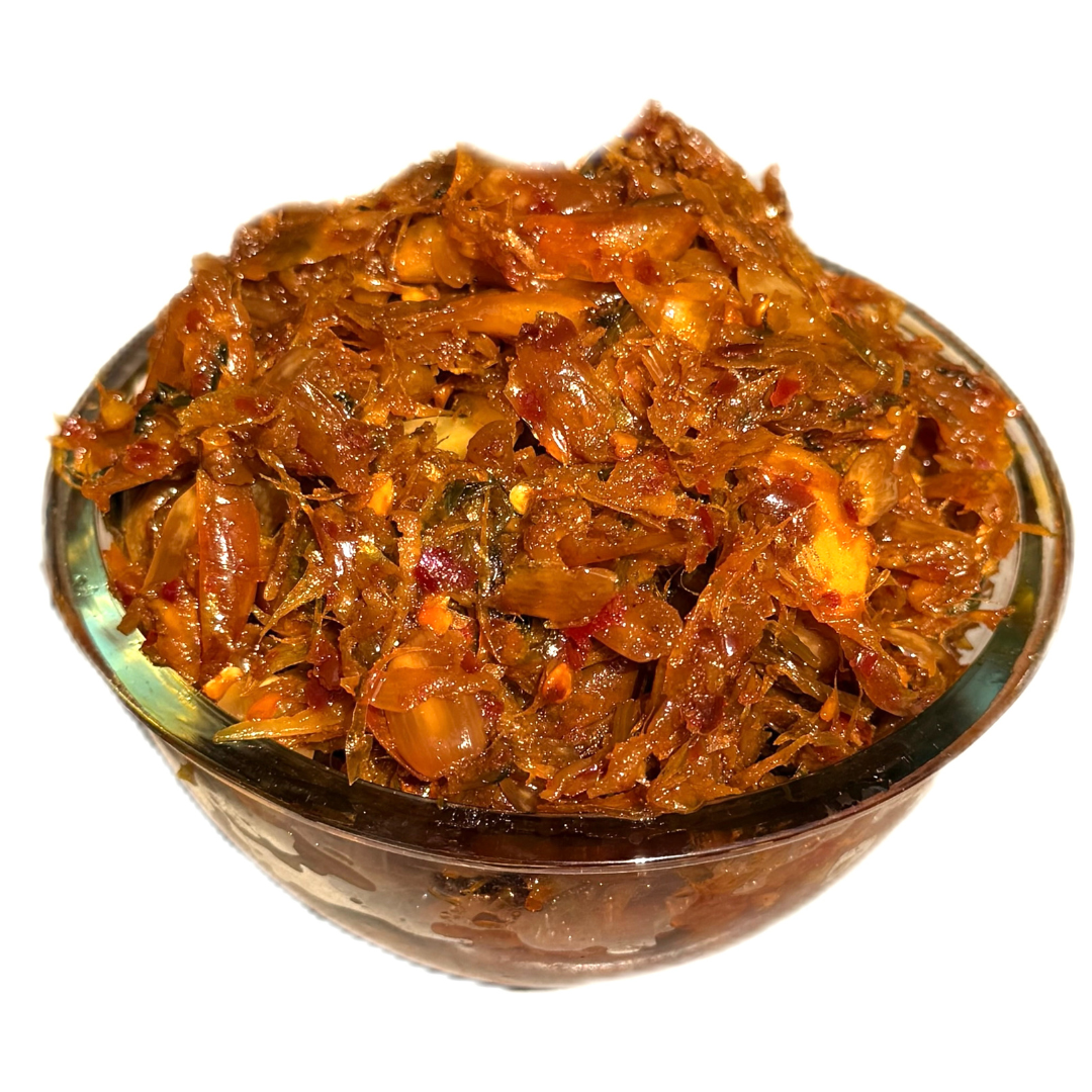 Lahsun Mirch Ragda (Garlic Red chilli crussed )