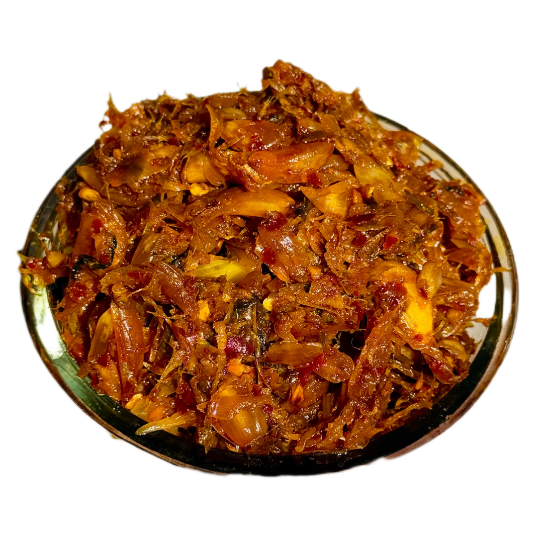 Lahsun Mirch Ragda (Garlic Red chilli crussed )