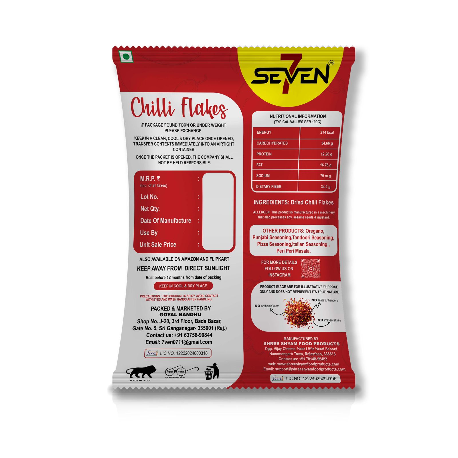 Seven Chilli Flakes
