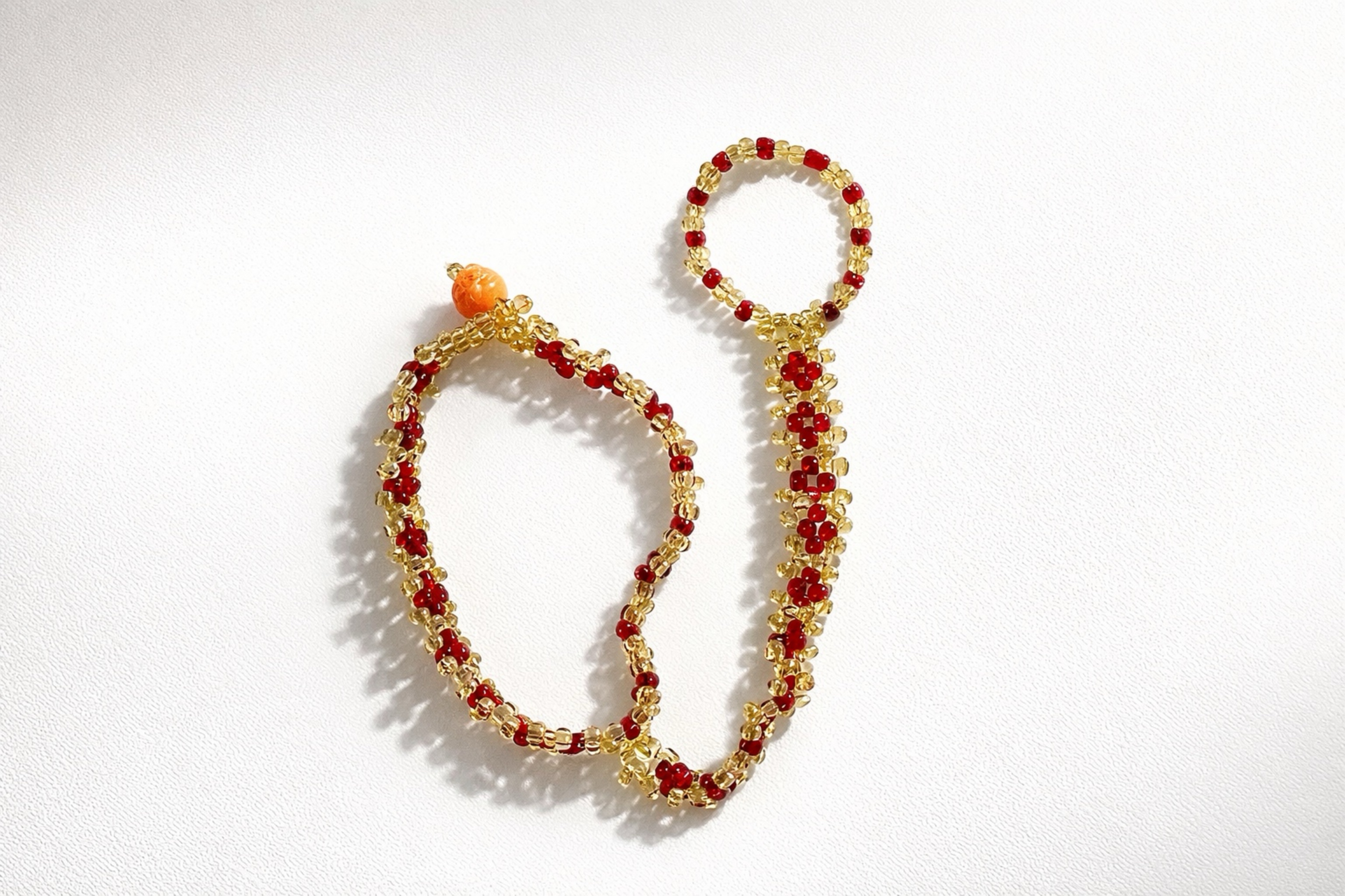 Red Crystal Beaded Bracelet