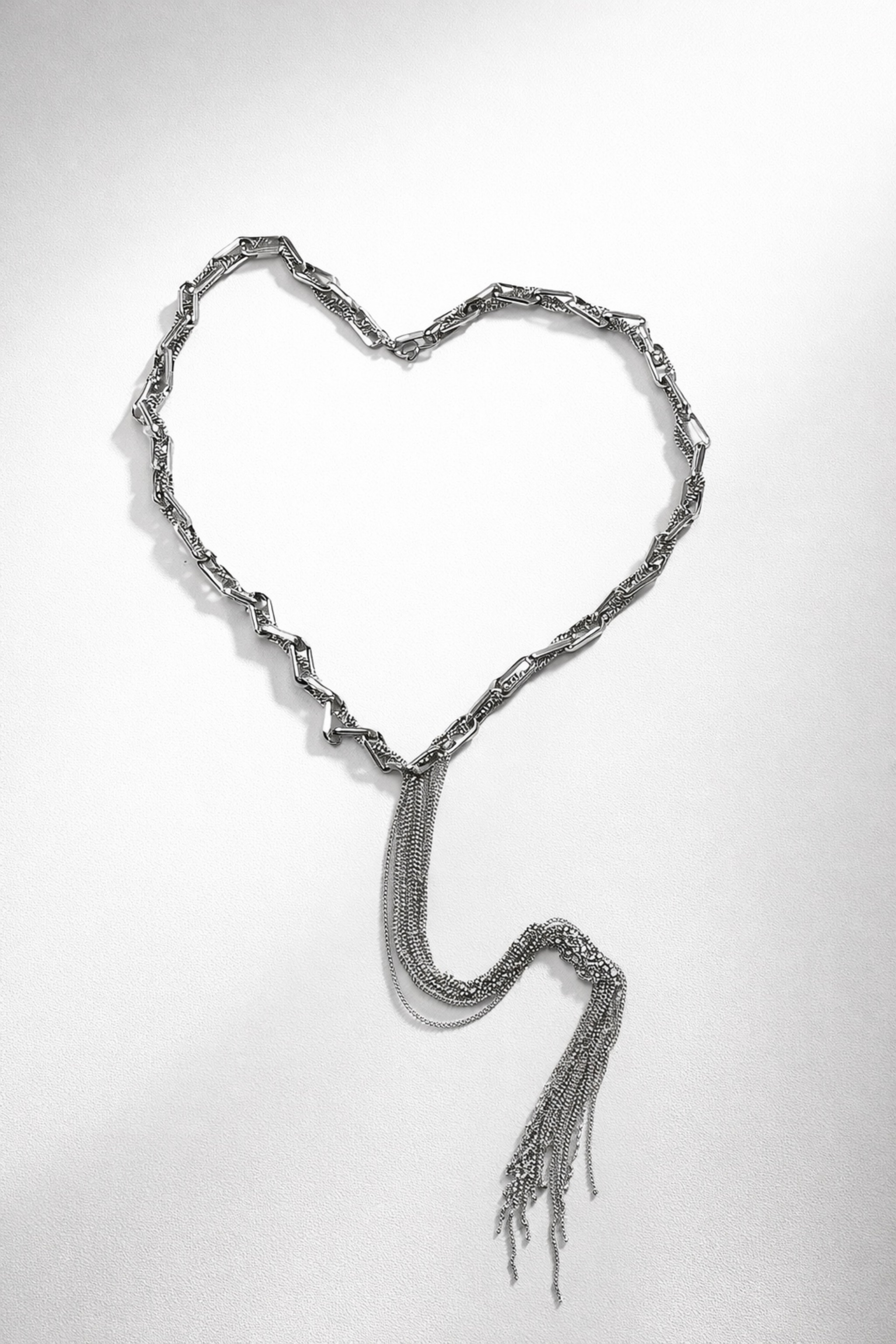 Silver Chain Tassel Necklace