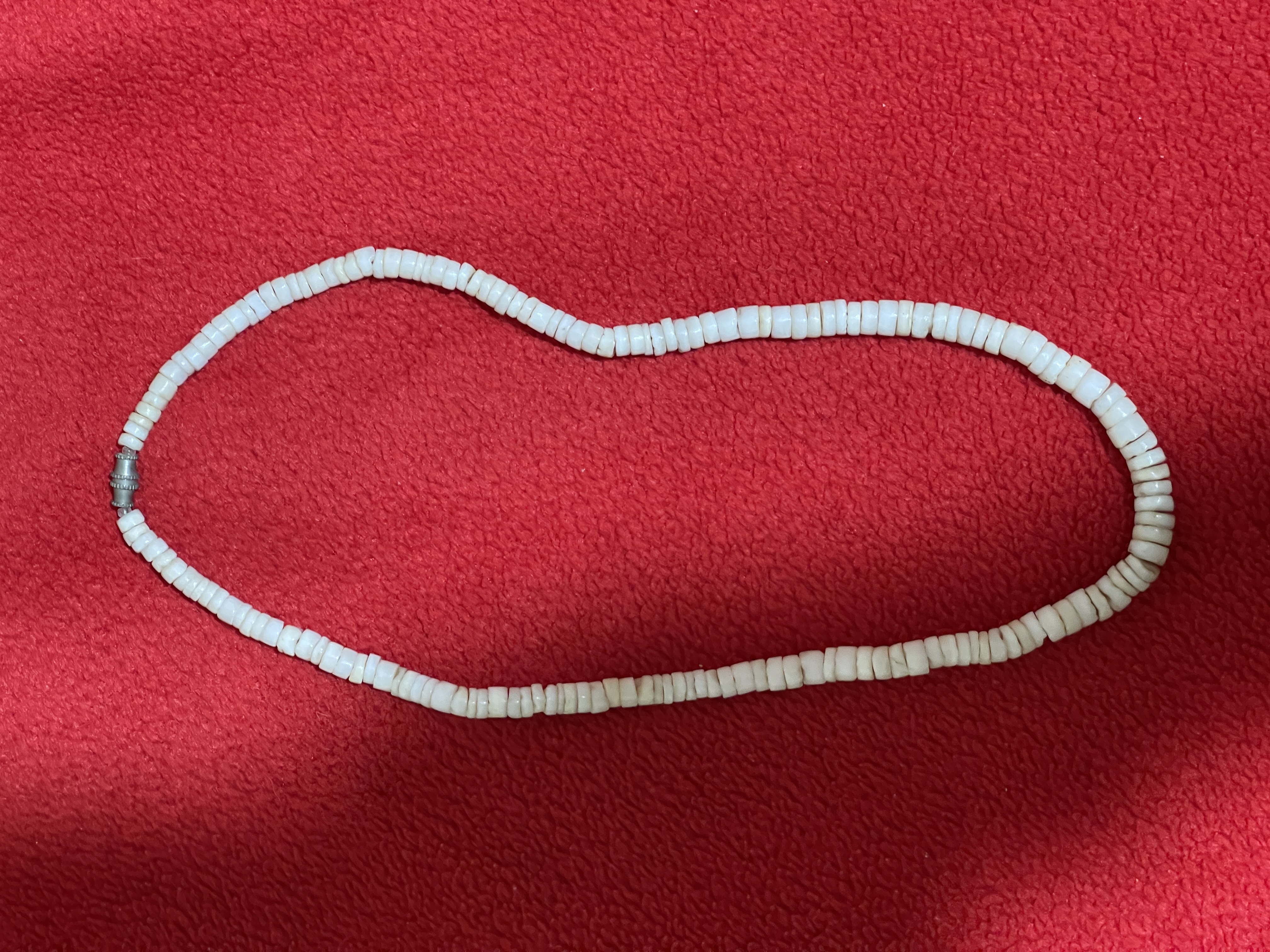 White Shell Bead Necklace