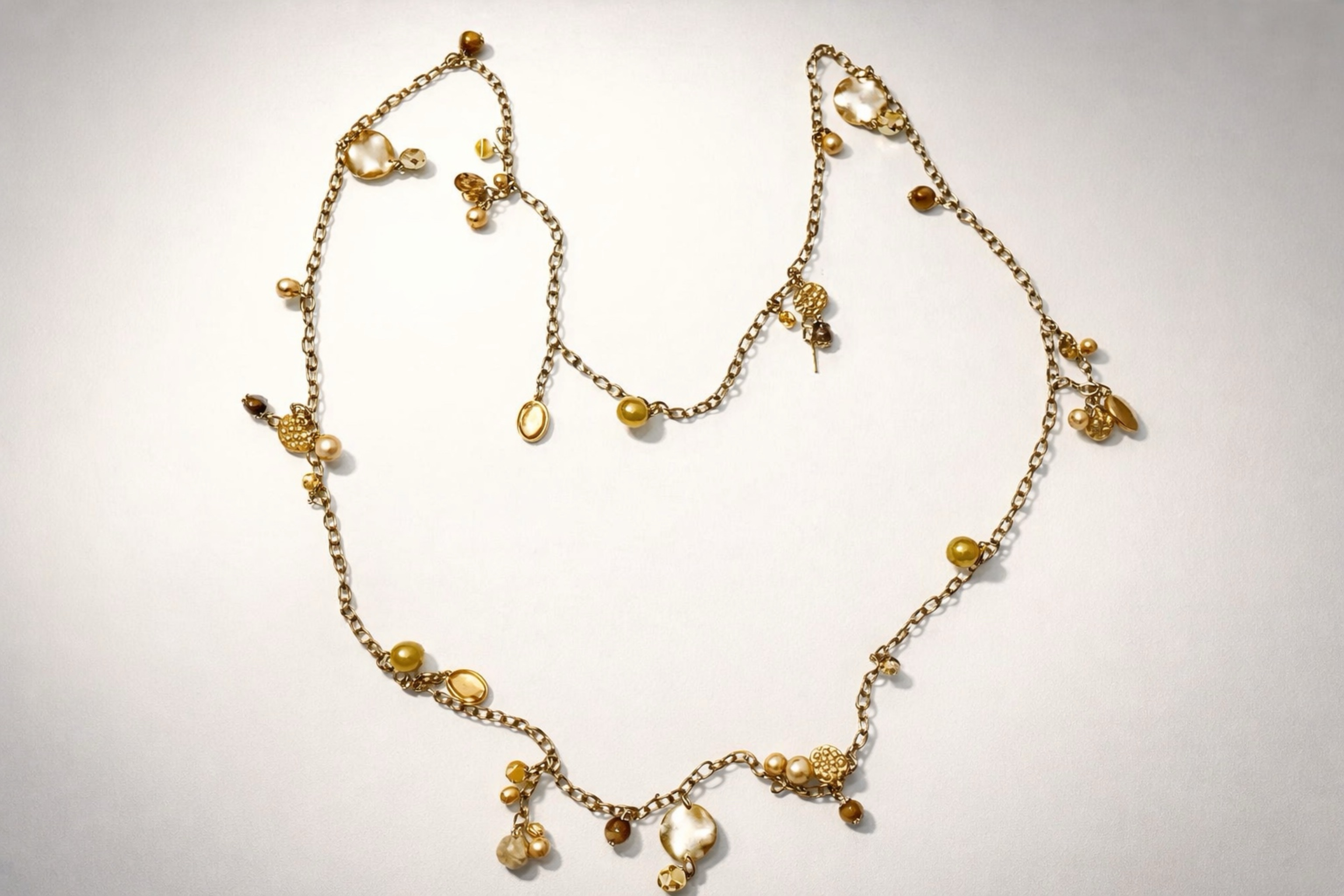 Gold Charm Chain Necklace