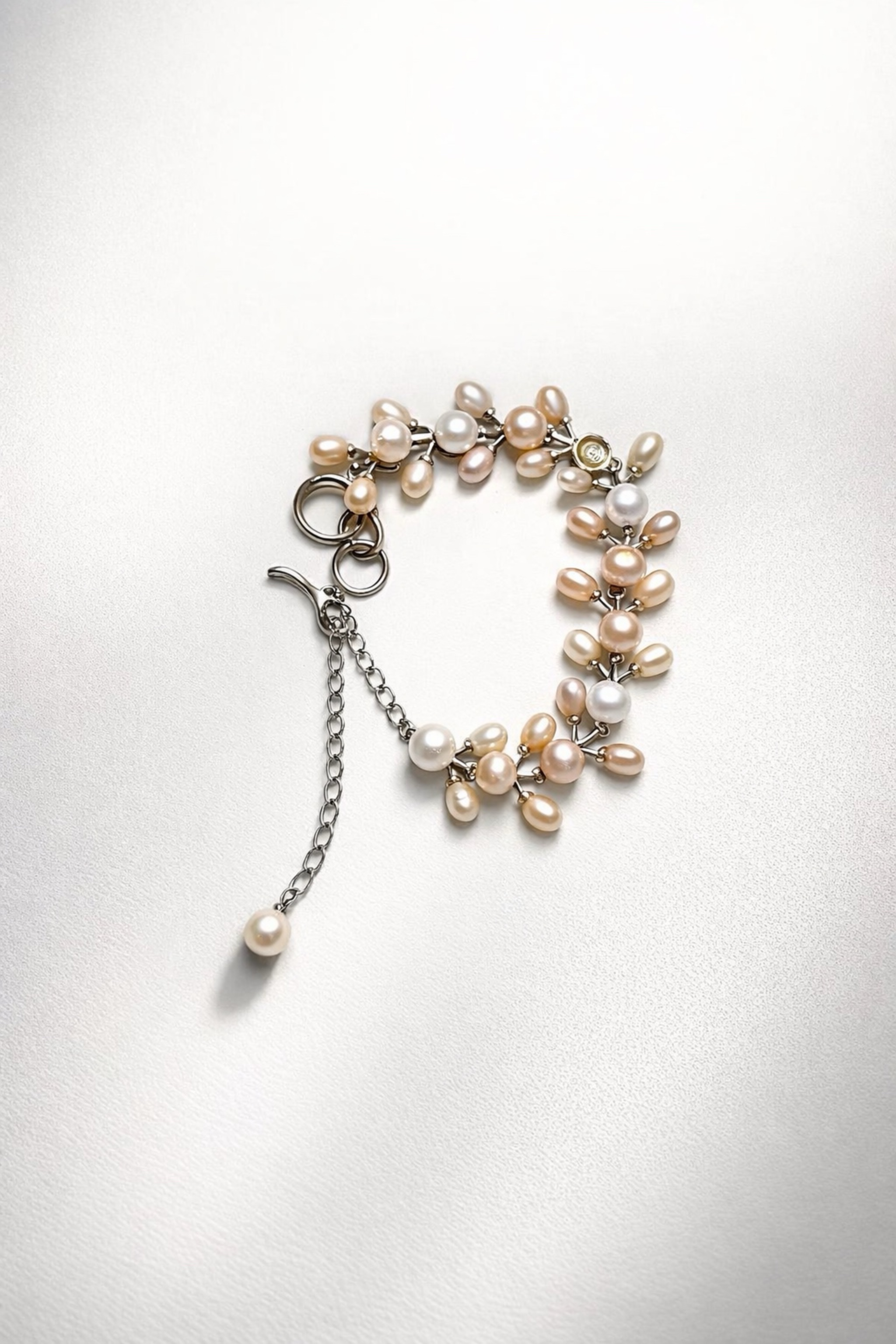 Elegant Pearl Charm Bracelet
