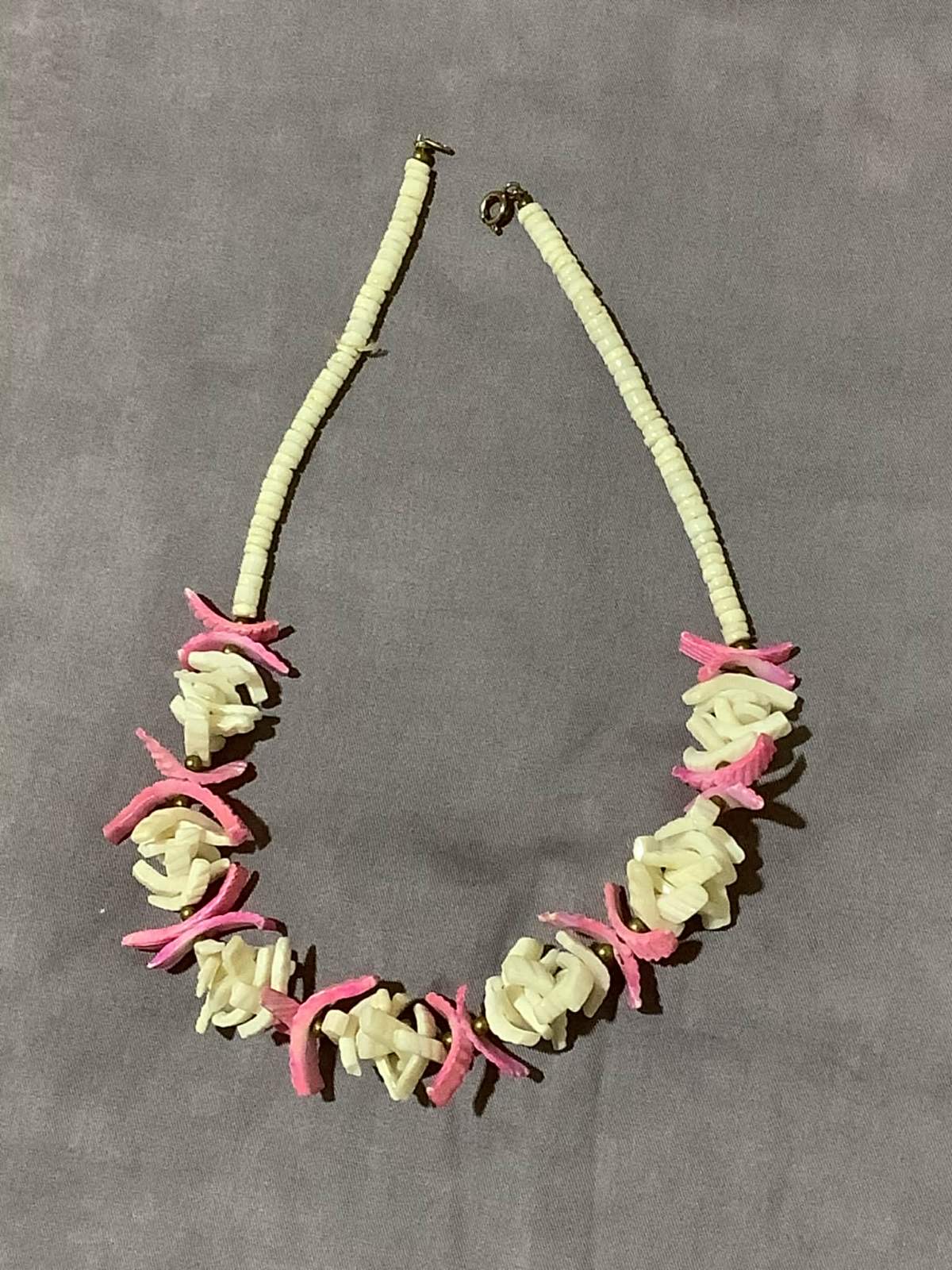 Pink & White Shell Necklace
