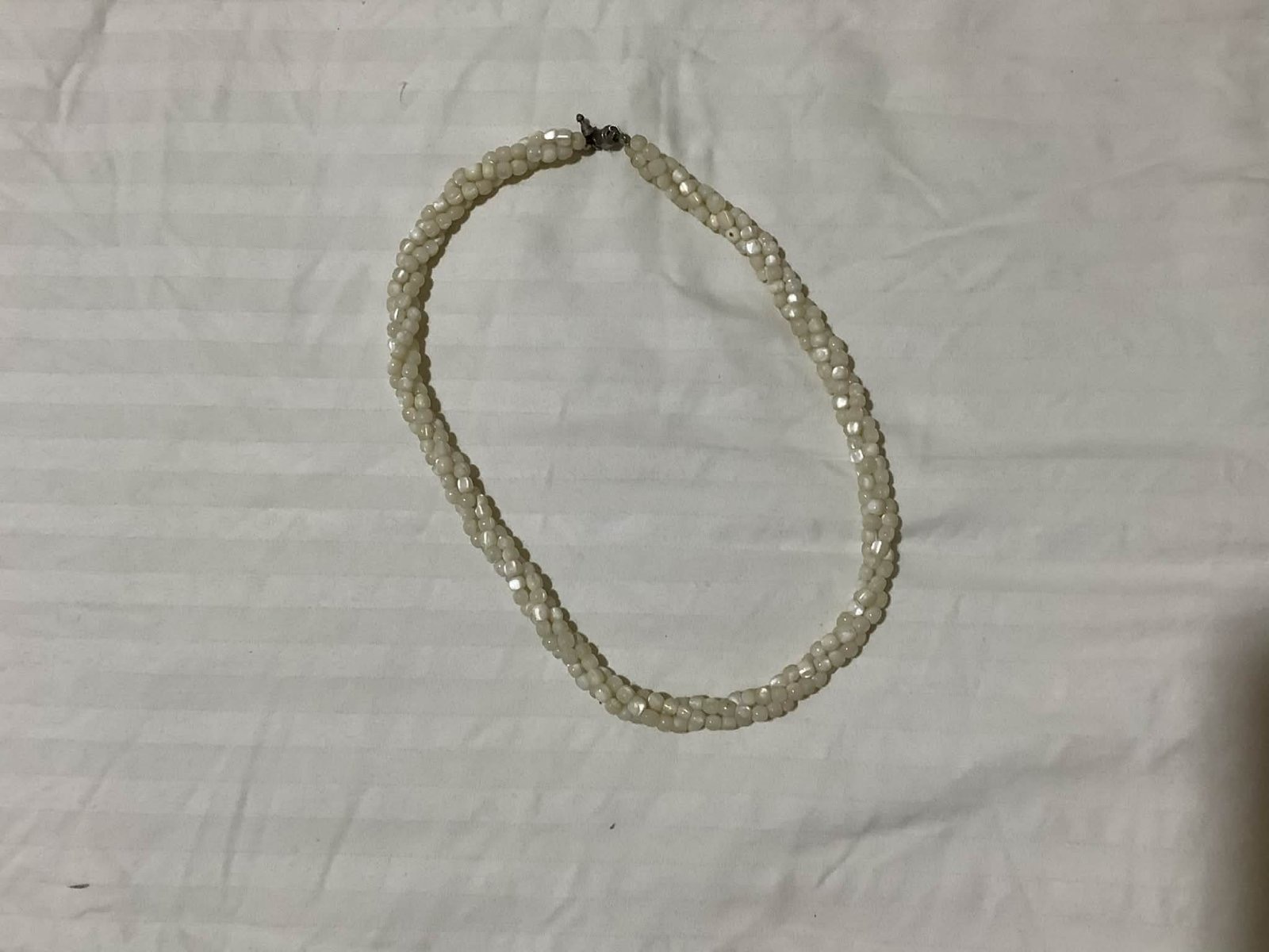 Twisted Pearl Bead Necklace